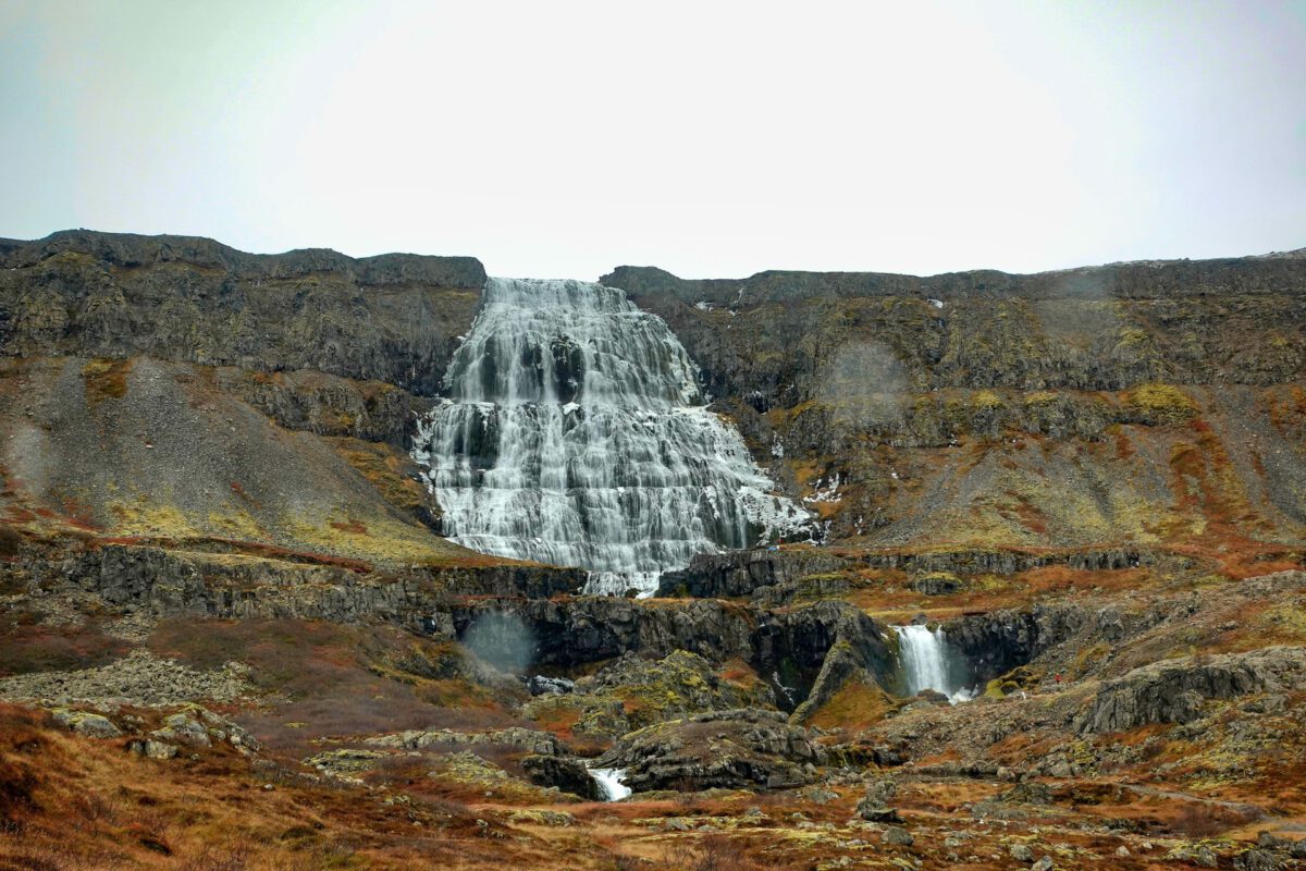Dynjandi 7 tier water fall in iceland