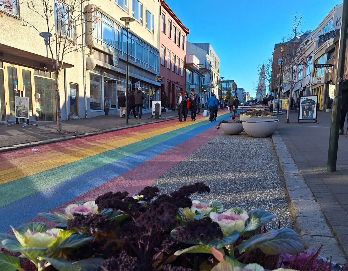 Rainbow Street in Reykjavik