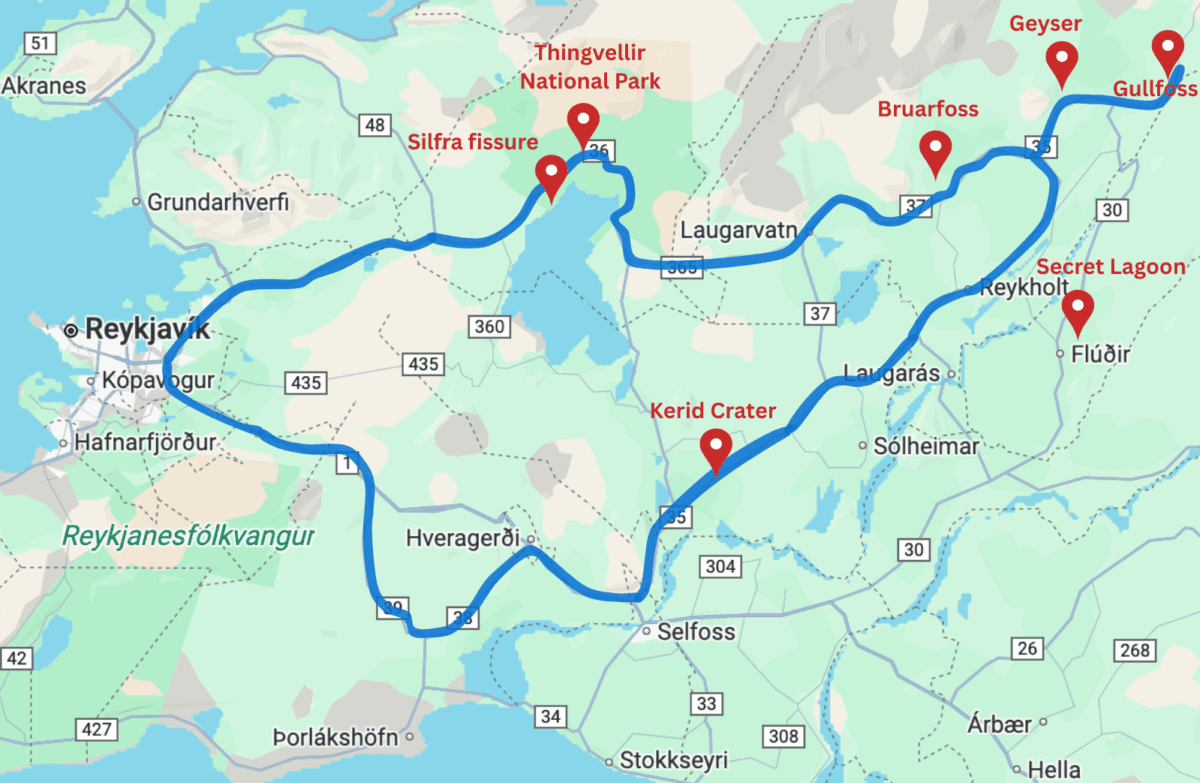 golden circle in iceland