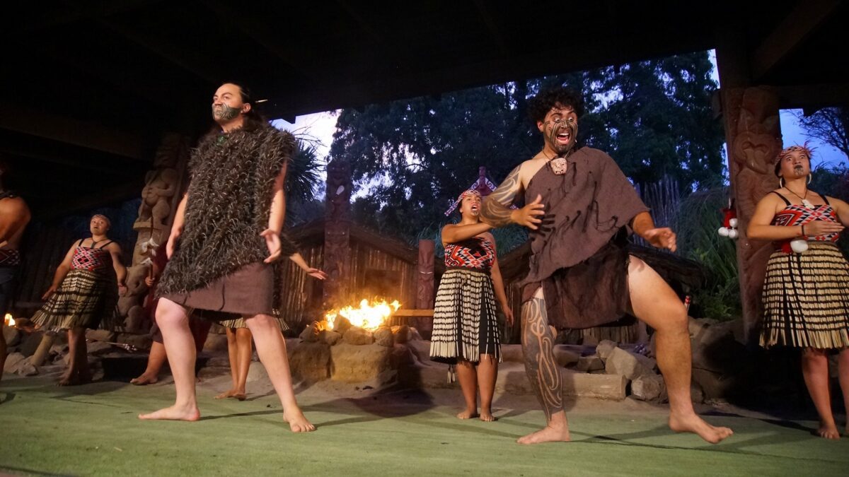 Māori village experience: haka performance