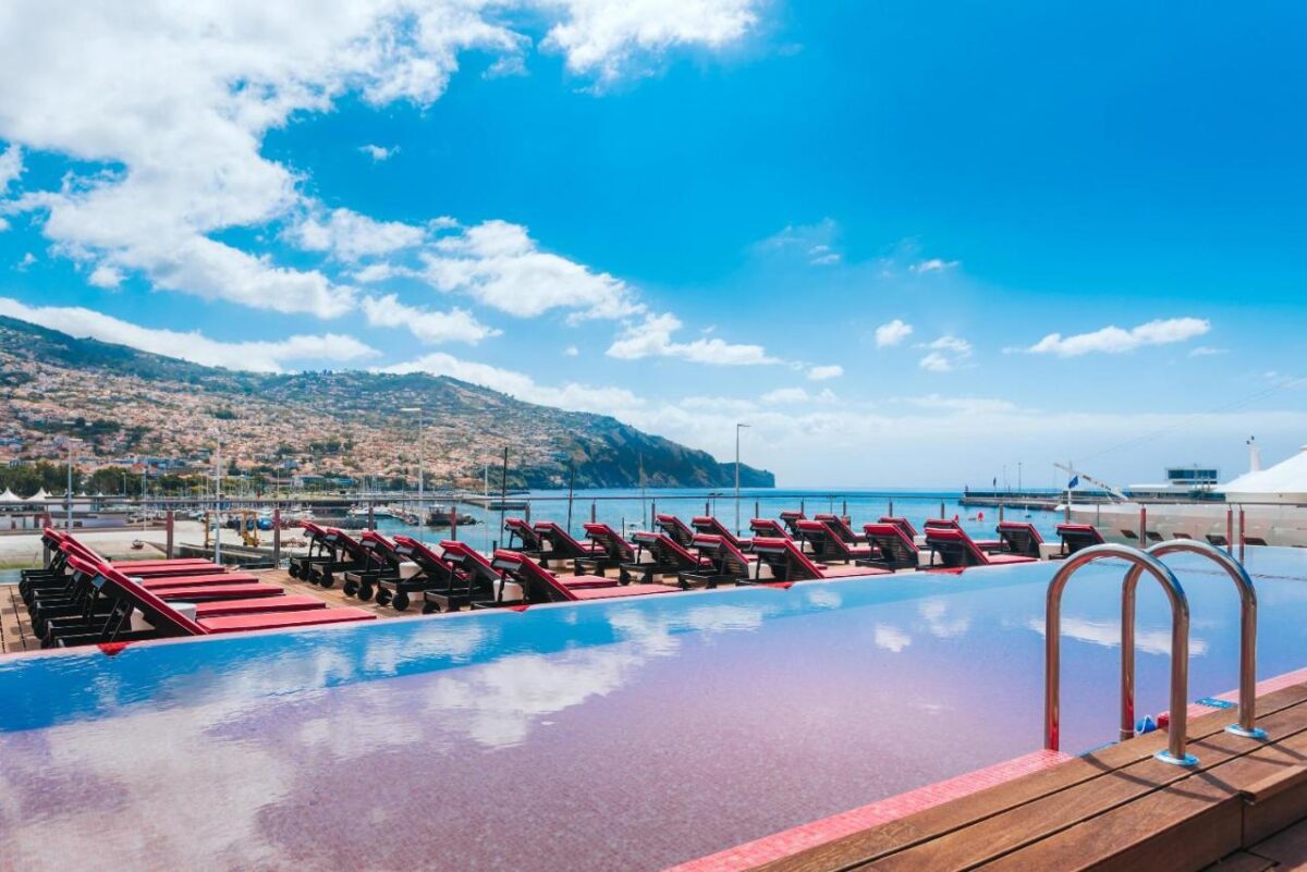 pink pool at Pestana CR7 Funchal hotel in madeira
